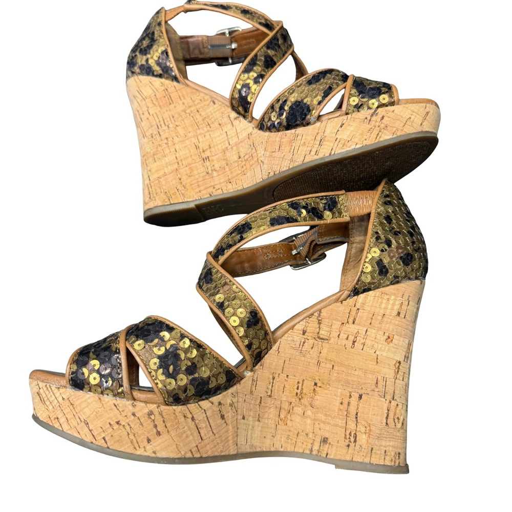 INC International Concepts Sequin Wedge Sandals Size 7 Elegant Summer Style - Picture 8 of 8